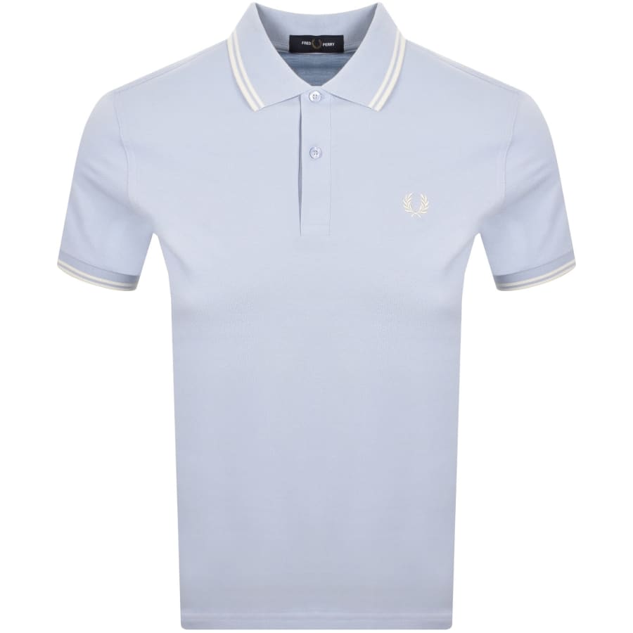 Fred Perry Twin Tipped Polo T Shirt Blue | Mainline Menswear x